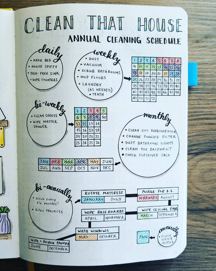 annual cleaning schedule