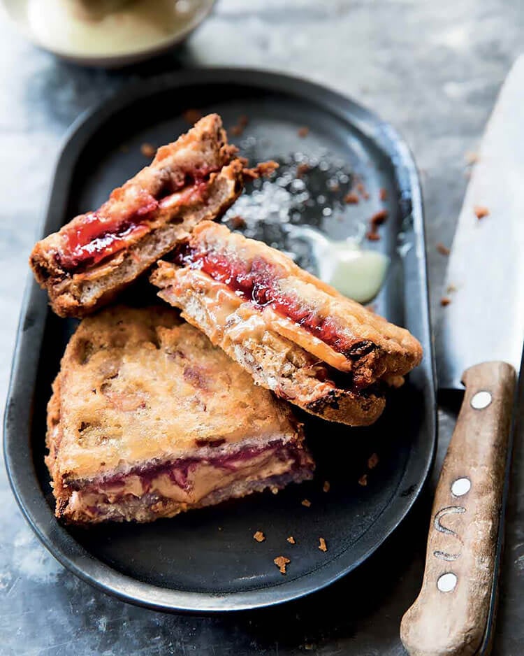 Deep-Fried Peanut Butter and Jelly Sandwich