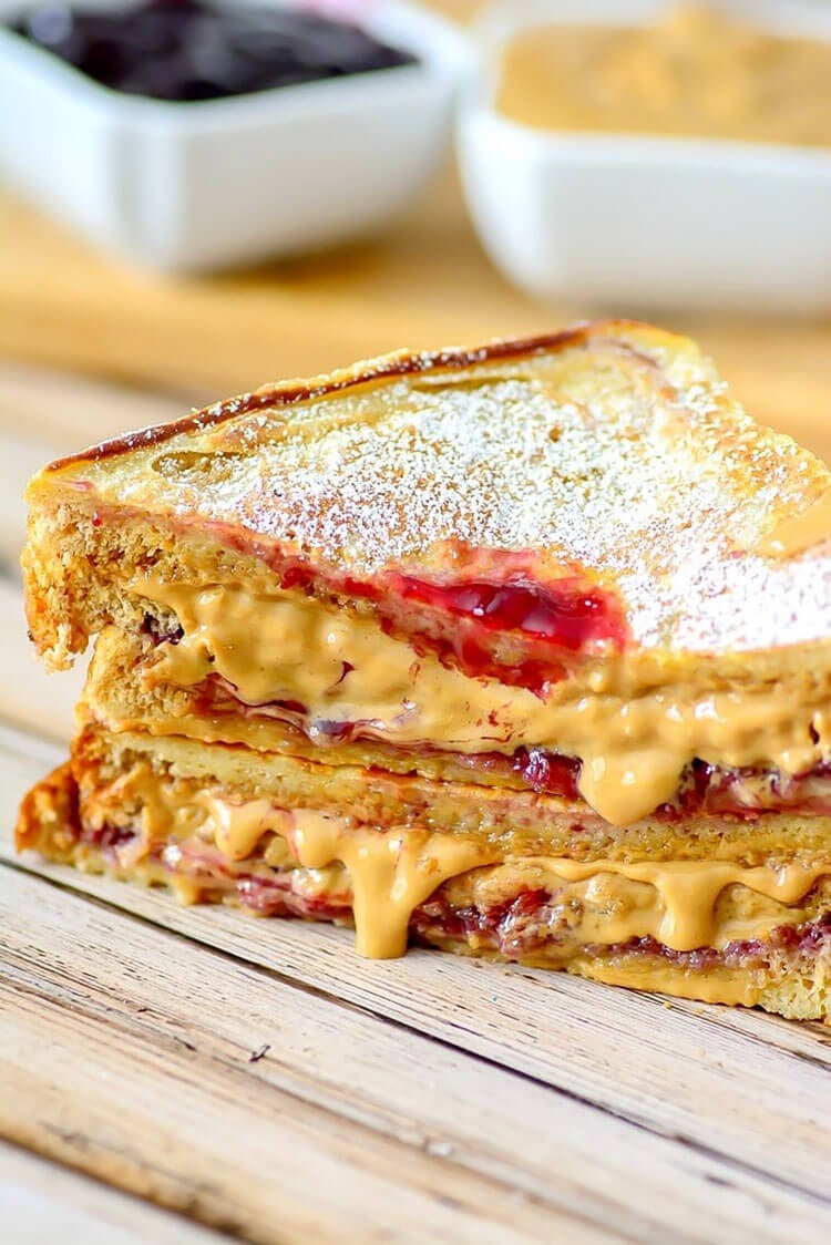 Fried Peanut Butter and Jelly Sandwich