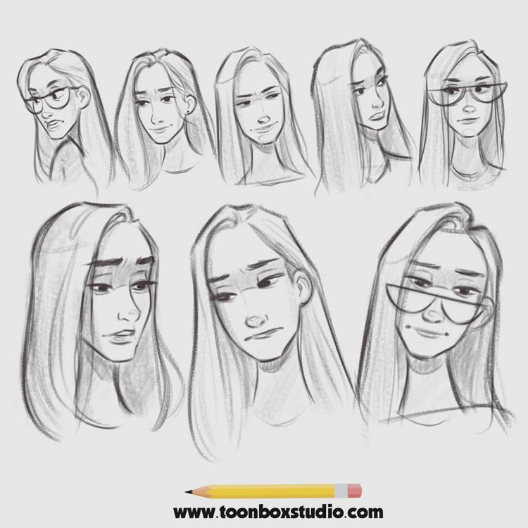 GIRL MAKING DIFFERENT EXPRESSIONS