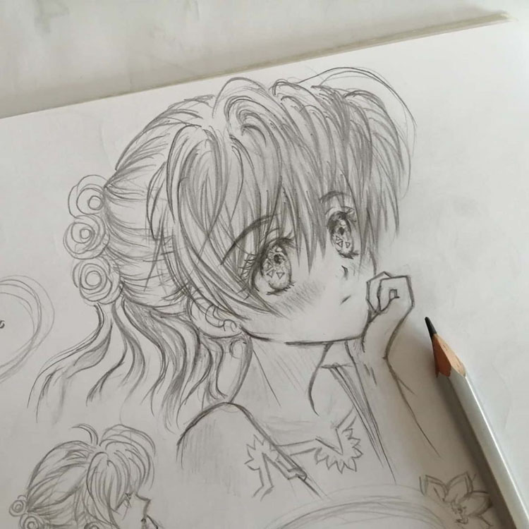 GIRL LOOKING TOWARDS SKY