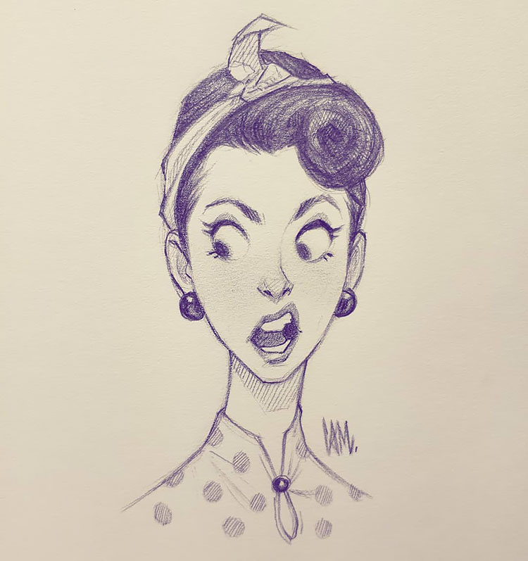 HOUSEWIFE MAKING SHOCKED FACE