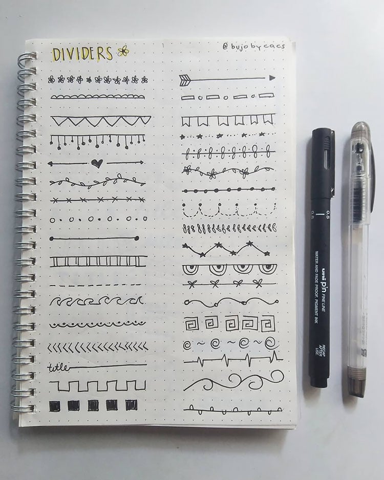 divider ideas like hearts and ocean waves