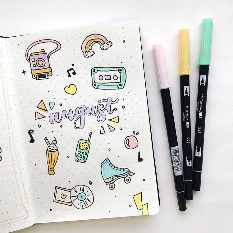 august pastel retro theme