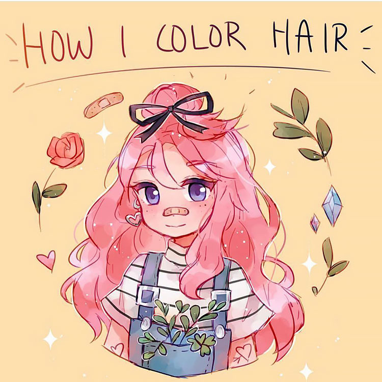 HOW TO COLOR HAIR WITH GIRL