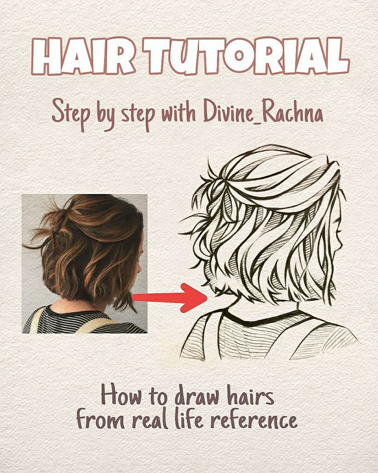 HOW TO DRAW HAIR FROM REAL LIFE REFERENCE