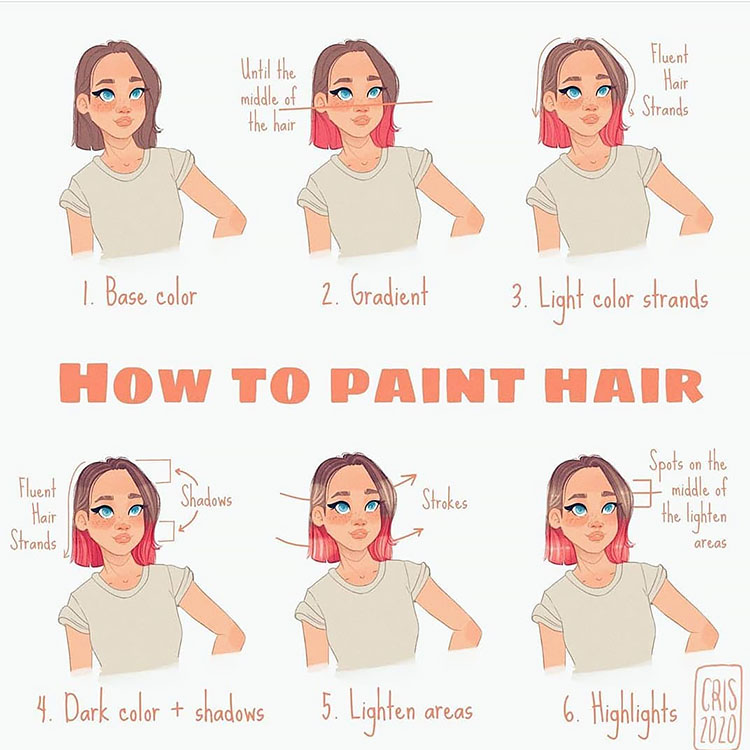 HOW TO PAINT HAIR TUTORIAL