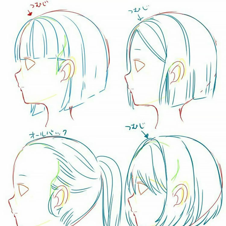 HAIR WITH AND WITHOUT BANGS