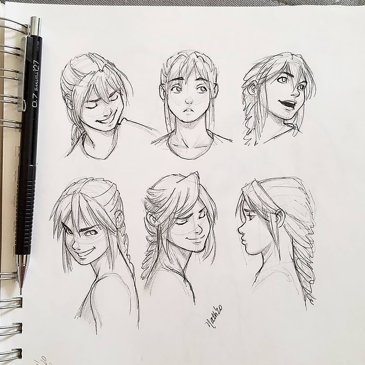 GIRL FACIAL EXPRESSION FROM DIFFERENT ANGLES