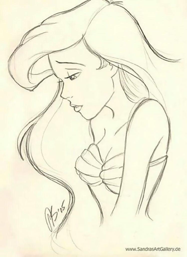 THE LITTLE MERMAID SKETCH