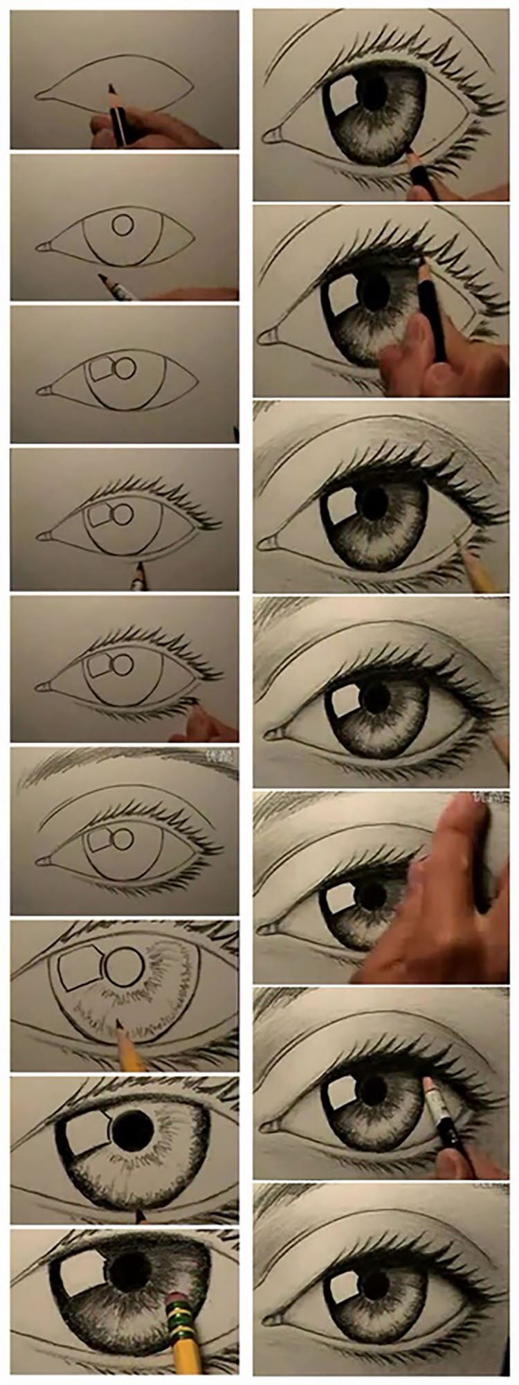 How to draw an eye?, image size:750x2000