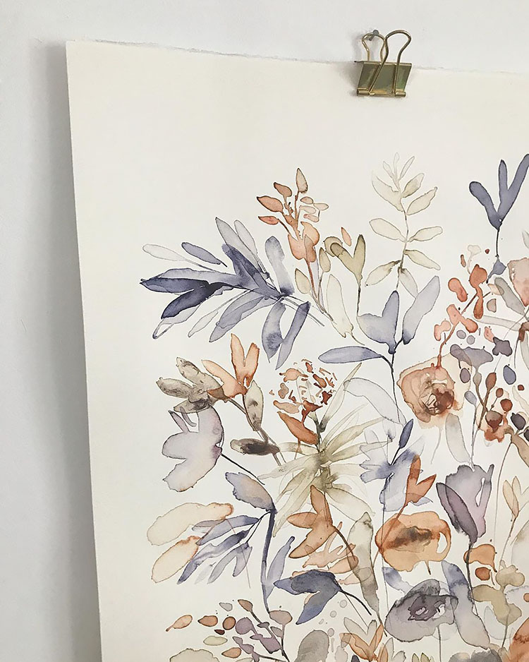 BLUE AND ORANGE FLOWERS