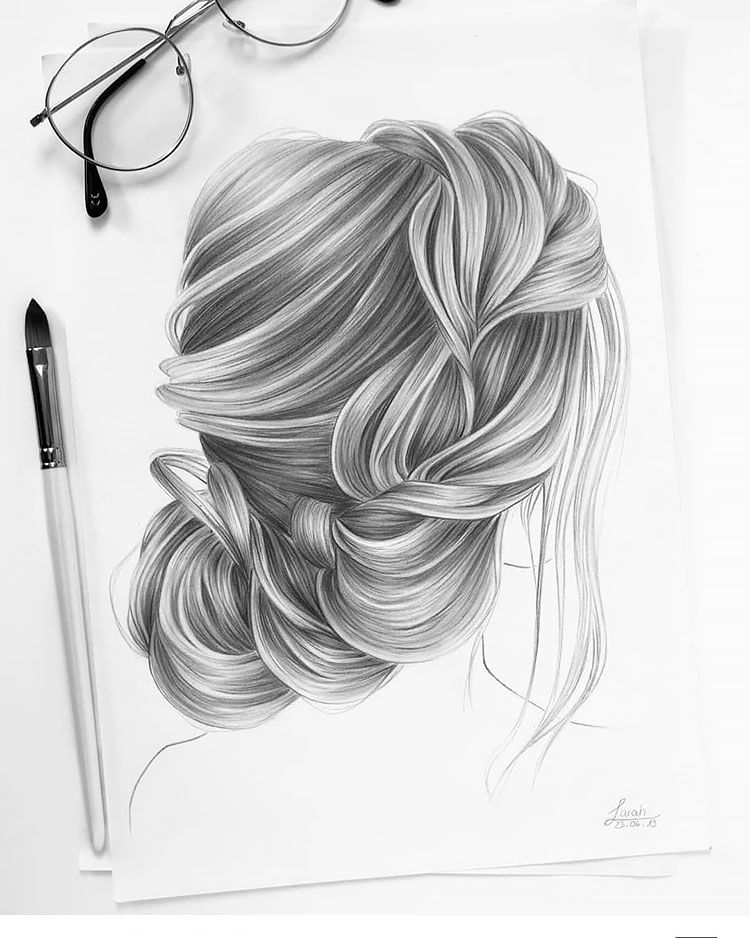 WEDDING HAIRSTYLE DRAWING
