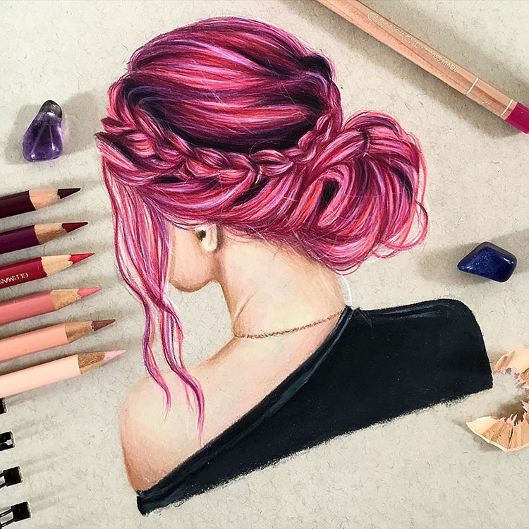GIRL WITH PINK HAIR