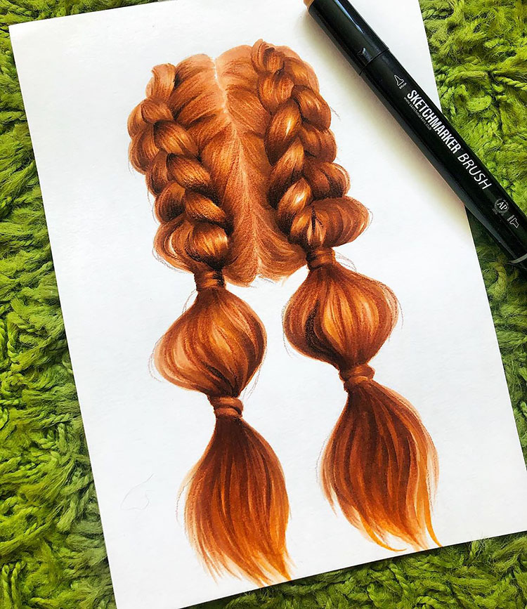 BRAIDED RED HAIR