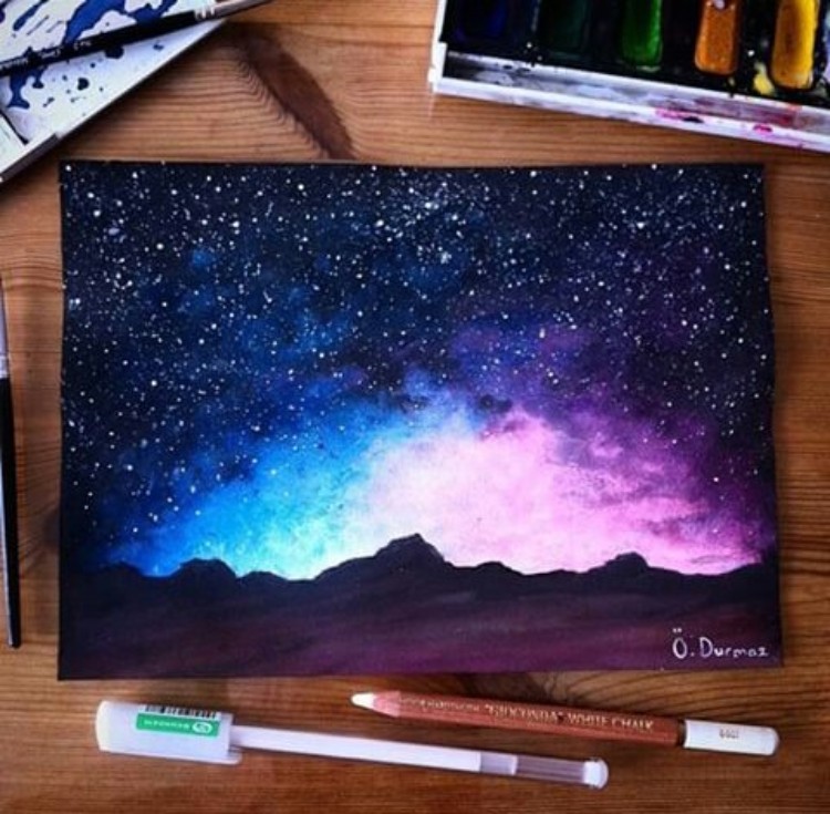 WATERCOLOR NIGHT SKY