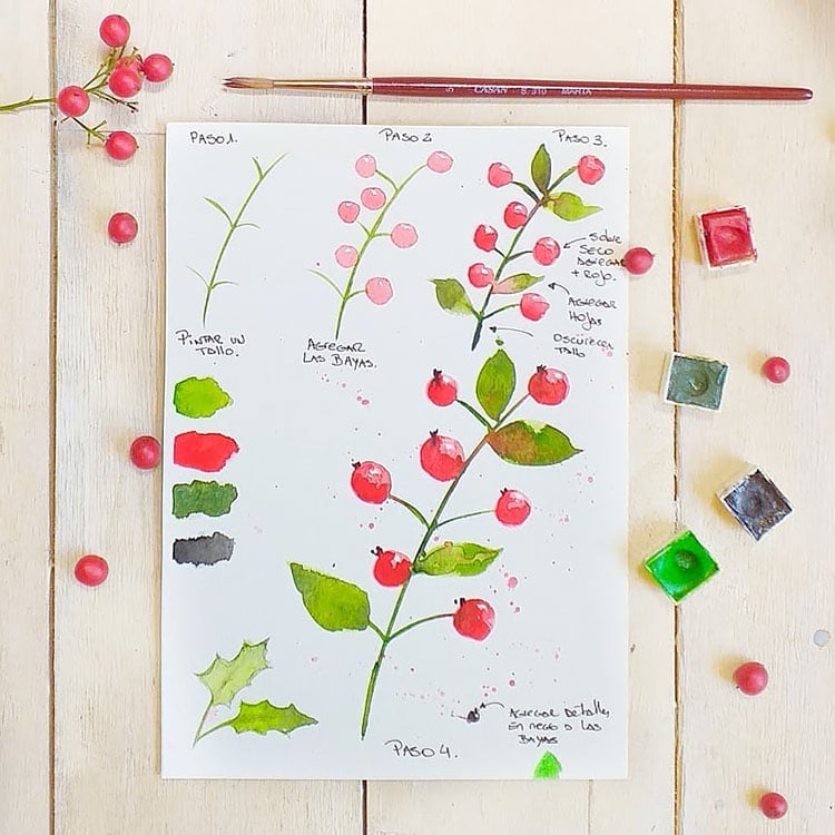 HOW TO DRAW HOLLY BERRIES