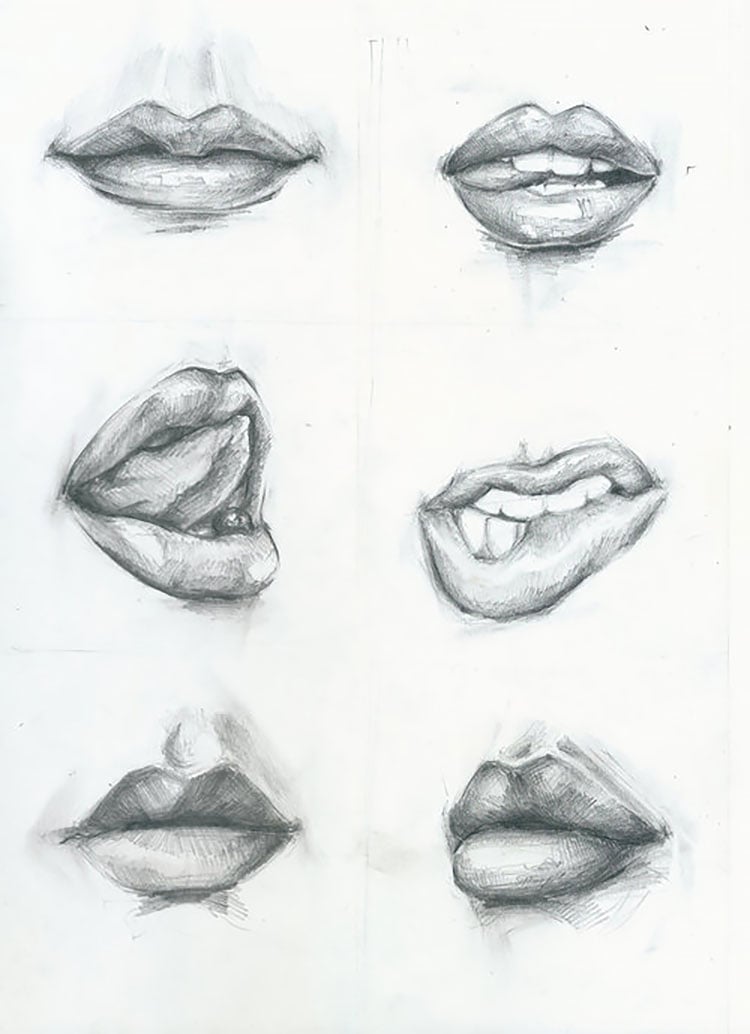 mouth sketches