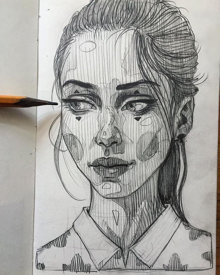 beautiful girl sketch