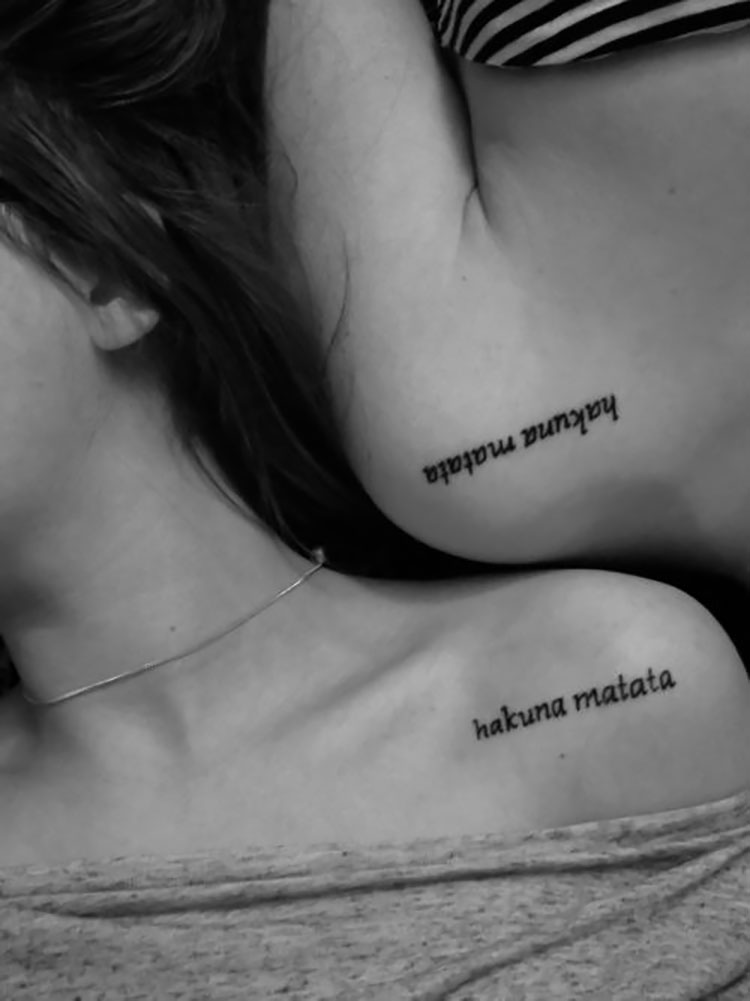 hakuna matata matching tattoos