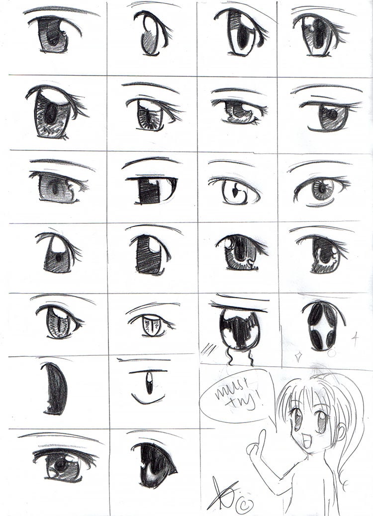 GIRL ANIME EYES IDEAS