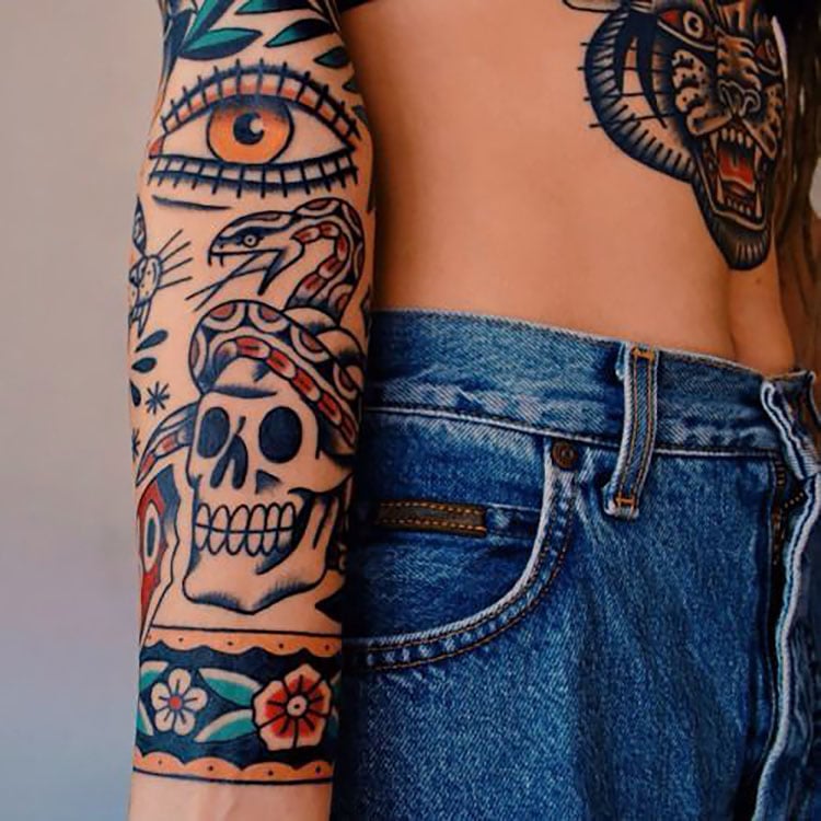 day of the dead sleeve