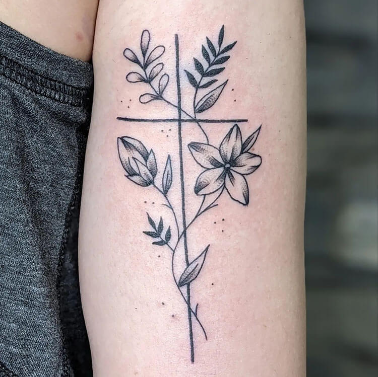 cross flower tattoo ideasTikTok Search