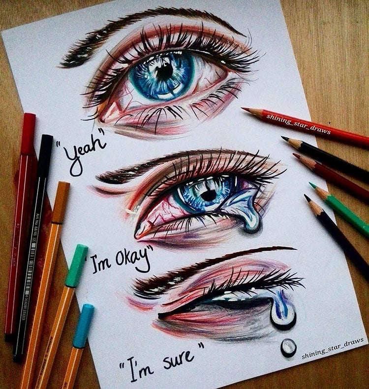 CRYING EYES DRAWING