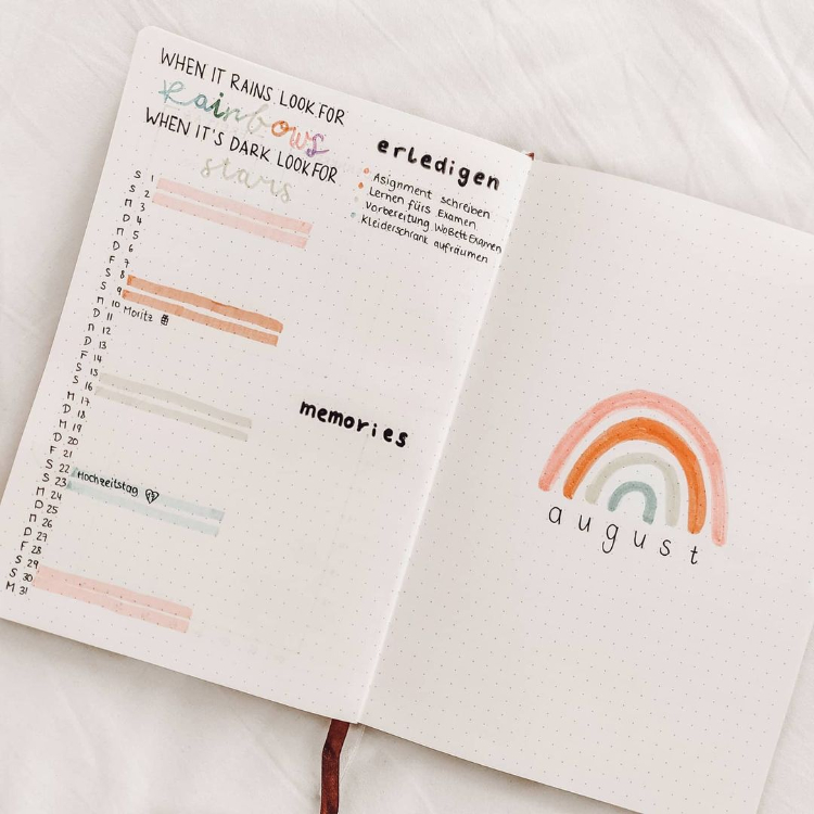 august rainbow design