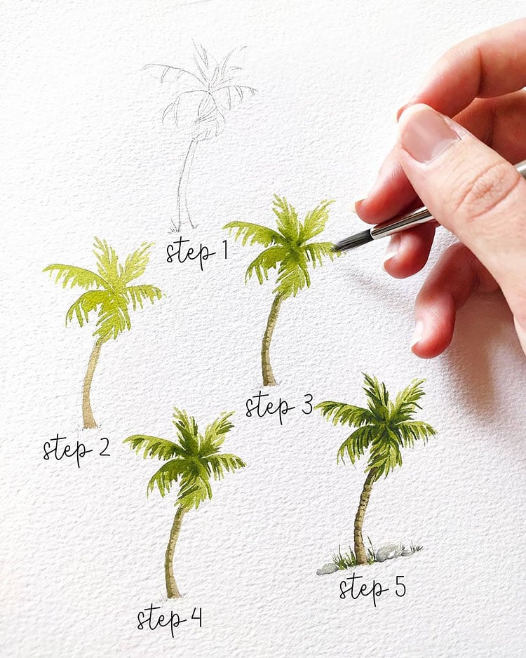 HOW TO PAINT A PALM TREE