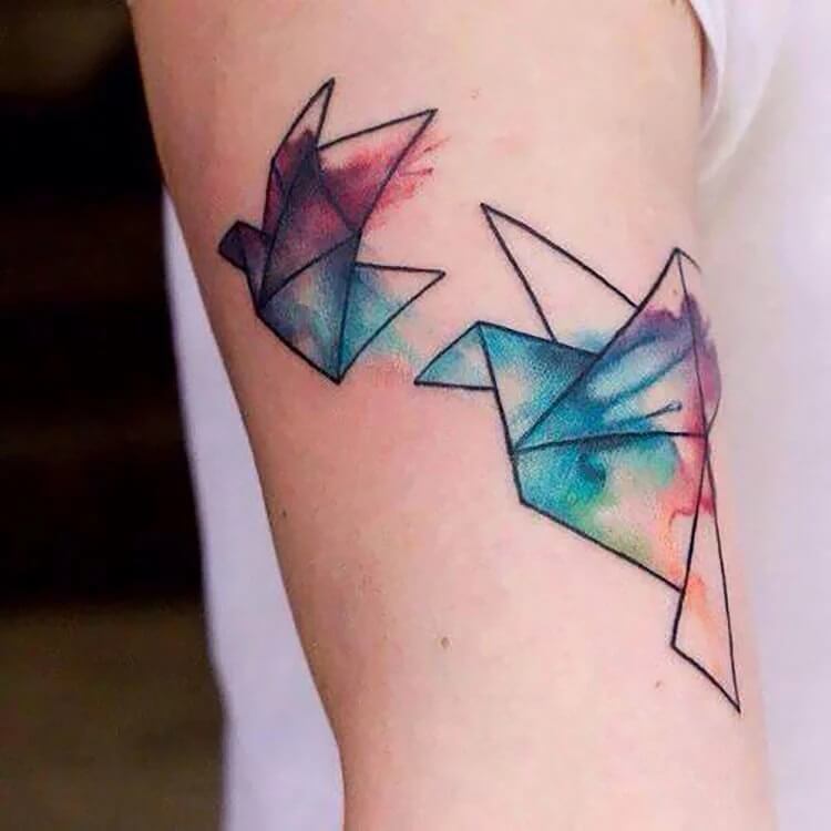 watercolor origami