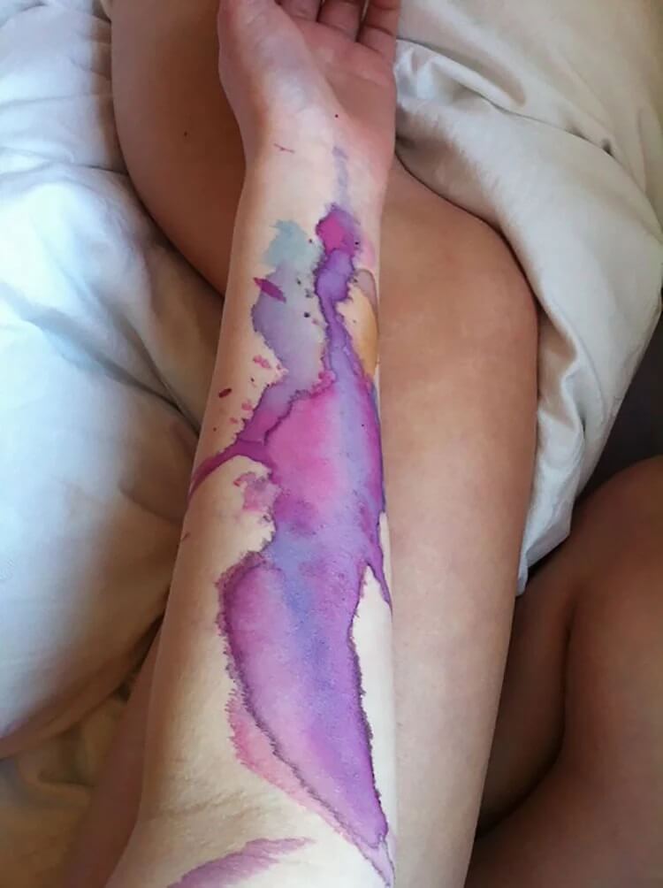 large watercolor mark