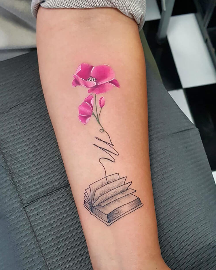 21 Cool Book Tattoo Ideas for Women - Mom's Got the Stuff