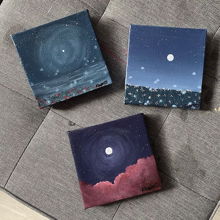 three night sky paintings