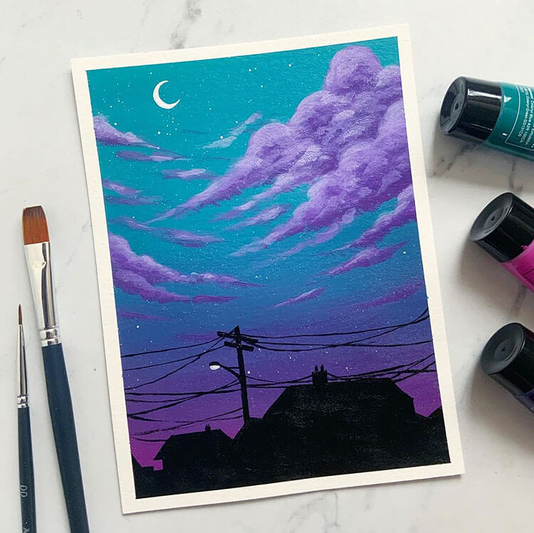 purple sky
