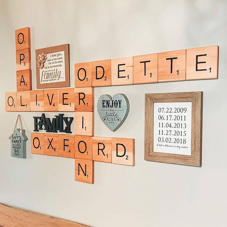 17 DIY Scrabble Wall Art Ideas Mom's Got the Stuff