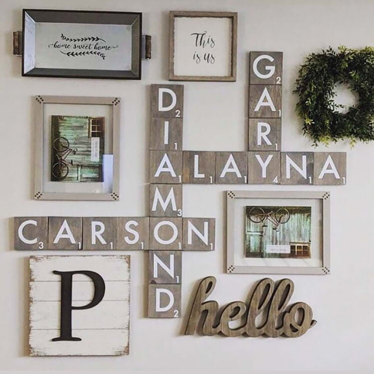 17 DIY Scrabble Wall Art Ideas - Mom's Got the Stuff