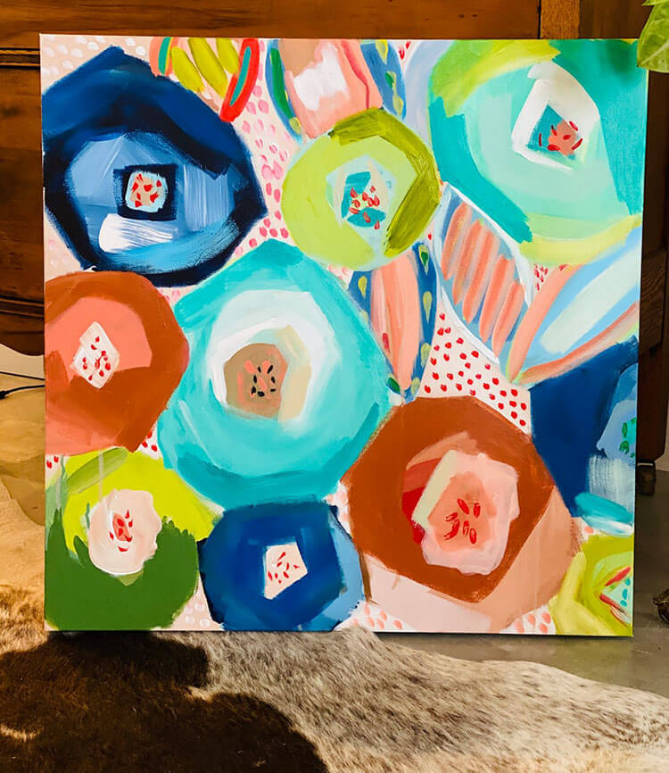 ABSTRACT FLOWER PAINTING