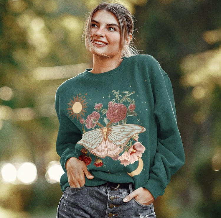 Cottagecore Butterfly Sweatshirt