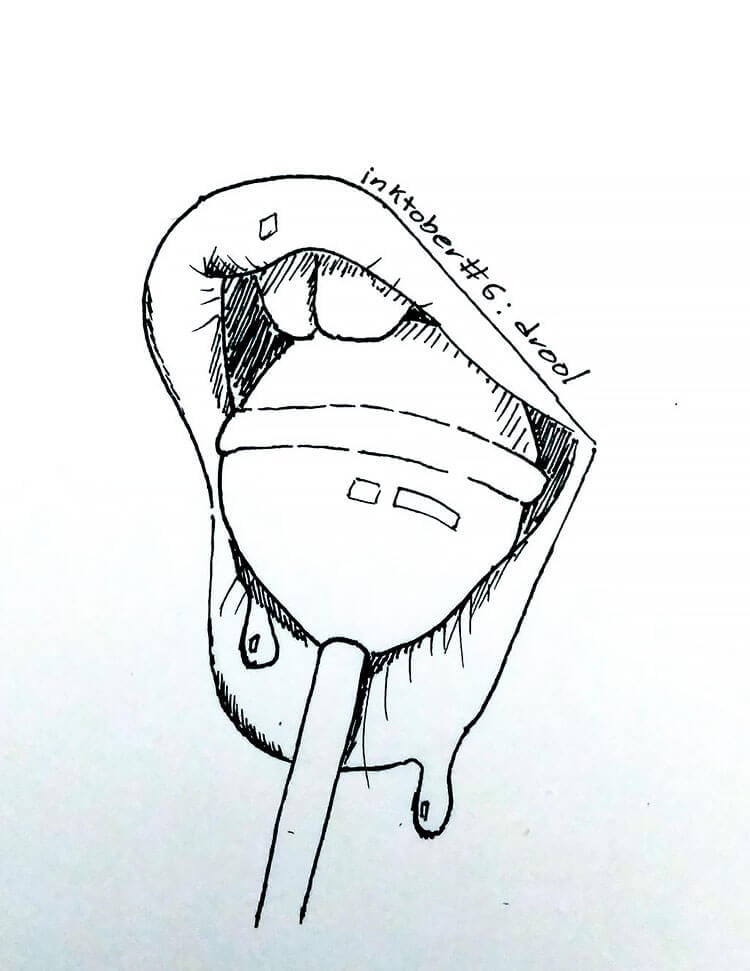 MOUTH EATING A LOLLIPOP