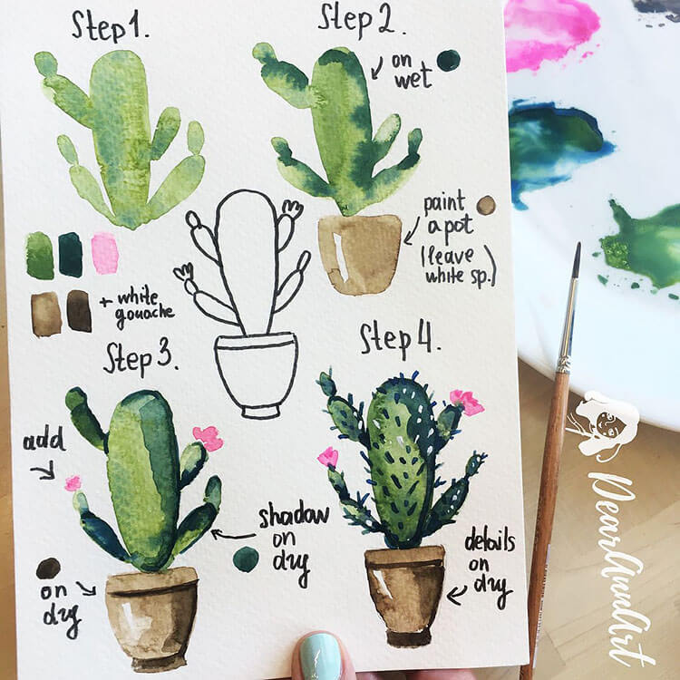 WATERCOLOR CACTUS