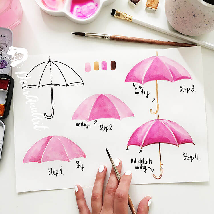 WATERCOLOR UMBRELLA