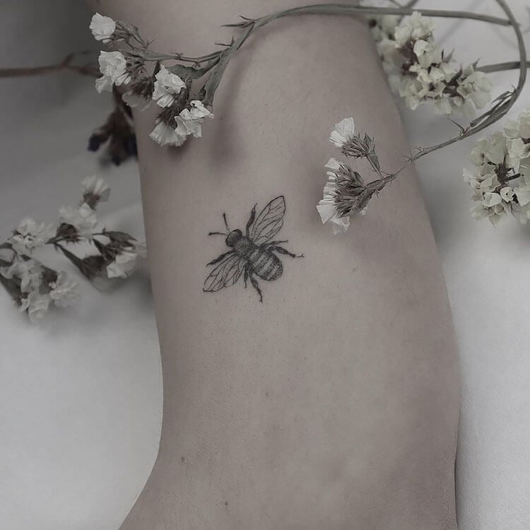 27 Precious Bee Tattoo Ideas to Inspire You Men  Women in 2023