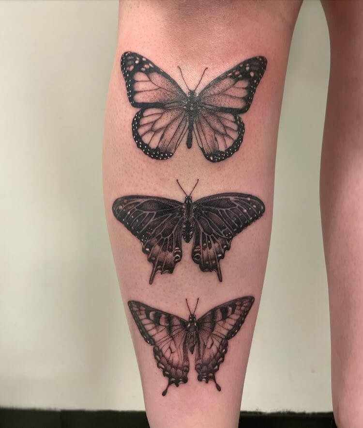 Three Butterflies tattoo