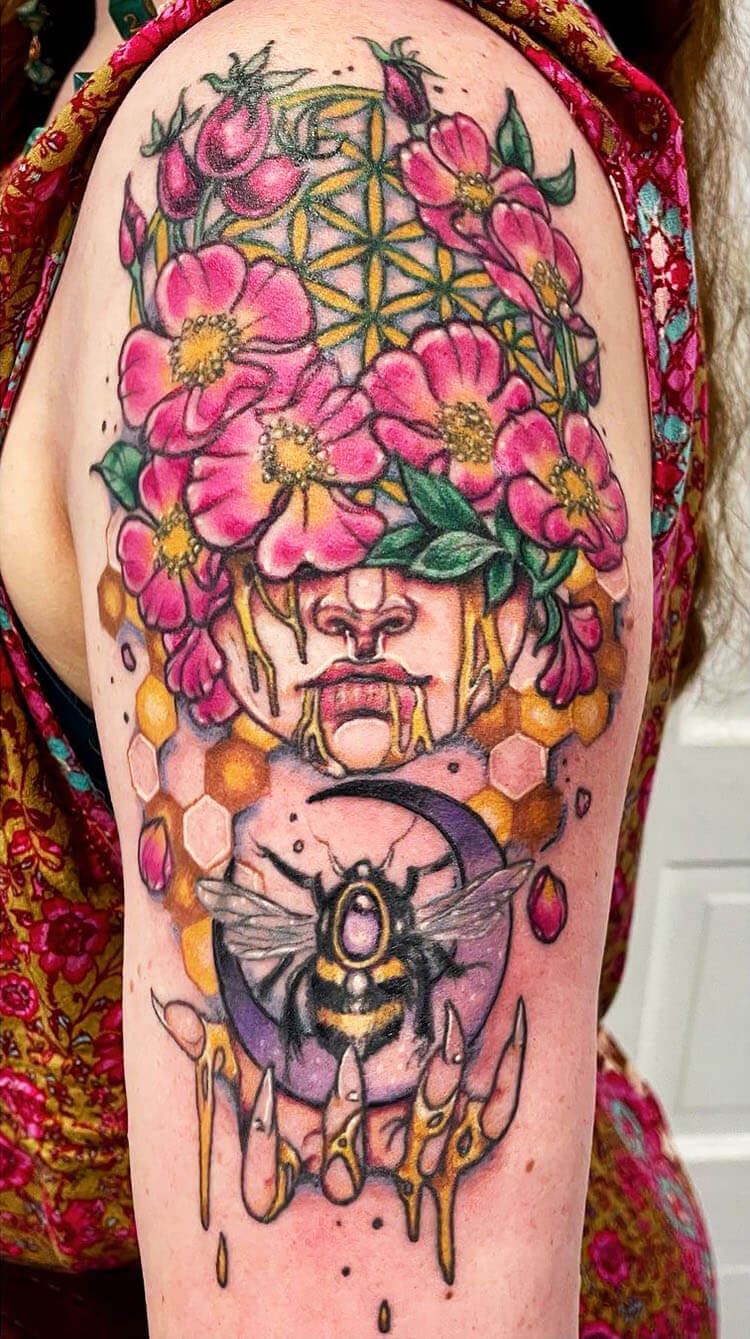 honeycomb tattoo