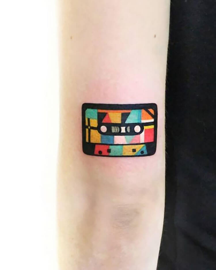 cassette tape tattoo