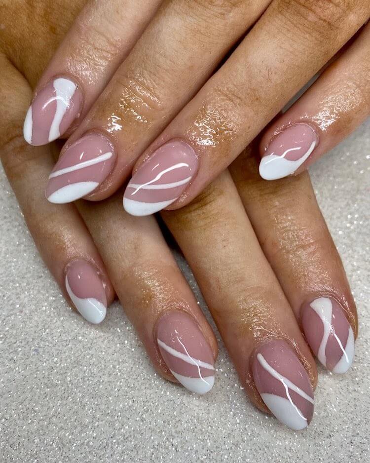 elegant white gel nails