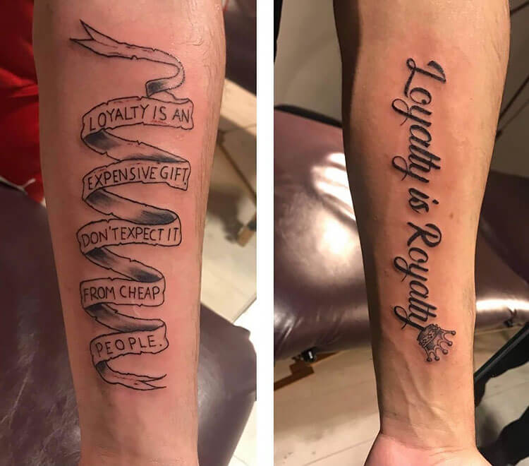 44 Spectacular Loyalty Over Love Tattoo Ideas with Meaning