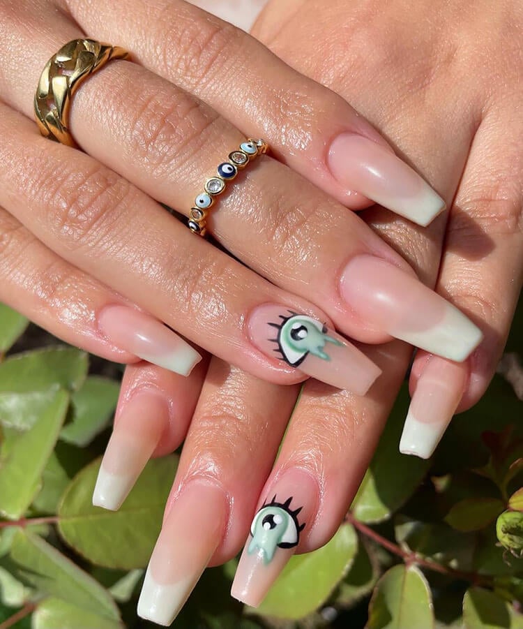 crying evil eye nails