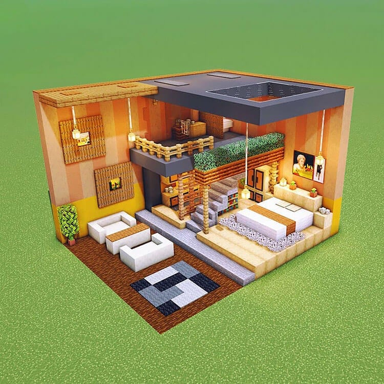 Minecraft Real Life Bedroom Ideas Steele Shiceat   Minecraft Interior Designs 17 